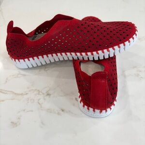 Ilse Jacobsen Red slip on shoes